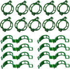 Plant Support Clips - Tomato Clips for String Trellis, 100pcs Grape Vine Clips for Garden Netting Climbing Plants, Secured Plastic Plant Clip for Fixing Stem and Vine (100, Green)