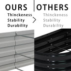 8x4x1ft(2 PCS) Galvanized Raised Garden Bed,Outdoor Planter Box Metal Patio Kit Planting Bed for Vegetables Flowers Herb,Black