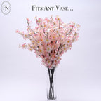 8 Pack Artificial Cherry Blossom Branches - 20 Inch Real Touch Silk Flowers with Bendable Stems for Vase, Wedding, Home Office Decor, Spring Floral, Party & Event Decor (Blush Pink Gradient)