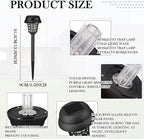 Qualirey 4 Pcs Solar Bug Zapper Waterproof Mosquito Killer Solar Light Power Repellent Lamp for Moth, Gnat, Fly, Small Flying Insect Indoor Outdoor Garden Patio, Purple & White (Plastic, Black)
