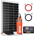 ECO-WORTHY Solar Well Pump Kit - 100W Solar Panel with 12V Deep Well Water Pump for Off-grid Living or Irrigation, Farm & Ranch-DELIVERY IN 2 PARCELS One