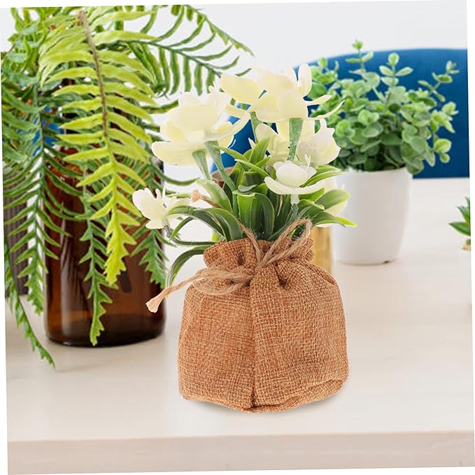 Zerodeko Realistic Faux Phalaenopsis Orchid with Pot Simulation Potted Flower for Living Office Bedroom Decor Creative Artificial Bonsai Home and Festival