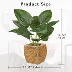 Briful Fake Plants Potted Fern Artificial Plants Indoor Realistic Greenery Faux Plants in Square Plastic Rattan Baskets for Home Decor Farmhouse Office Weddings