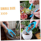 Succulent Planting Tool Set Transplanting Shovel, Soil Scooper, and Cleaning Brush for Gardening and Flower Care, Blue Multi-Functional Pot Plant Accessories for Home Garden