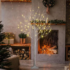 LIGHTSHARE 6 Feet Birch Tree, 72 LED Lights, Warm White, for Home, Festival, Party, and Christmas Decoration, Indoor and Outdoor Use