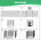 Eunika 8 Pack Round Plant Protector from Animals,24 Pcs 12" x 12" Metal Mesh to Keep Animals Out Wire Plant Protectors for Rabbits Chicken Duck Barricades for Garden Vegetable Flowers Protection