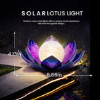 Huaxu Solar Lights Outdoor Decor, Purple Lotus Flower Light, Waterproof LED Crackle Globe Glass Lamp for Garden, Patio, Yard, Porch, Pathway, Ground, Tabletop Gifts for Mom,Women