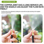 Drip Irrigation Kit Automatic Watering System for Potted Plants, 360 Degree Adjustable Copper Micro Sprinklers, Quick Connect Tubing Fittings for Garden, Lawn, Patio, Balcony(15 Nozzles)