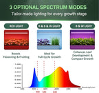 Mini Indoor Greenhouse with Grow Light - Portable Outdoor for Plants Green House Cabinet with Wheels, Tent Cover, 4 LED Lights with Dimmable 3 Color 36W, 4 Tier Gardening Shelves