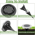 INCX 4.6 inch Solar Lights Outdoor Waterproof, 24 Pack Solar Light for Outside, Garden Lights Landscape Lighting for Patio Pathway Lawn Yard Deck Driveway Walkway, Cold White