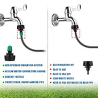 Misting Cooling System Greenhouse Misting System Automatic Garden Watering System Lock Barbed Drip Irrigation System with 1/4 inch Irrigation Tubing Mister for Patio Greenhouse Garden,Lawn.