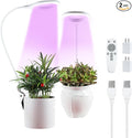 Full Spectrum Grow Lights for Indoor Plants, Clip-on LED Plant Lights for Indoor Growing with Auto On/Off Timing 4/8/12 Hrs, 10 Dimmable Levels, 3 Spectrum Modes & Adjustable Gooseneck (2)