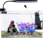 GSD Aquarium Colorful Coral Reef Set Fish Tank Decoration Mountain Ornament for Aquarium Environments Decor Accessories, Coral Mountain x 1, Aquatic Plant x 4