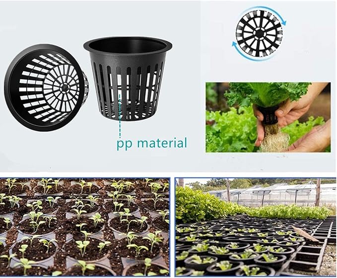 25-Pack 3-Inch Net Cups with 20 Plant Labels - Perfect for Aquaponics, Mason Jar Hydroponics, Kratky Method, and Orchid or Vegetable Gardening - Durable Slotted Mesh Insert for Optimal Growth