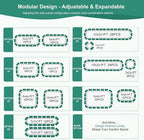4 in 1 Galvanized Raised Garden Bed - 6x2x1ft (2Packs) Modular Planter Box Outdoor | Metal Raised Bed Kit with Bracing Rods for Gardening Vegetables Flowers Fruits Herbs (White)