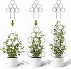 ZOUTOG 9 Pack Trellis for Climbing Plants Outdoor 15 Inch,Rustproof Metal Garden Trellis for Potted Plants,Sturdy Houseplant Support Indoor Outdoor for Ivy Pothos Monstera Hoya Flower Vine (Flower)