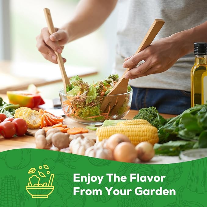 Heirloom Lettuce Seeds - 10 Varieties, Non-GMO Seeds for Planting - Includes Spinach, Kale, Arugula, Romaine, Iceberg, Buttercrunch & More, Home Garden & Hydroponic Seeds