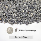 YISZM 2LB Succulent and Cactus Gravel Pebbles, 1/5 Inch Natural Decorative Polished Stones, River Rocks for Plants, Vases, Aquariums, Terrarium and Outdoor Gardening,Grey