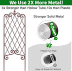 AMAGABELI GARDEN & HOME 2 Pack 60” x 18” Garden Trellis for Climbing Plants Outdoor Garden Fencing Decorative Plant Trellis Vegetables and Rose Trellis for Ivy Cucumbers Brown
