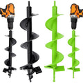 MAZING 16" x 4" Upgraded Spiral Auger Drill Bit for Planting, 2Pc Heavy Duty Garden Auger Bit, Bulb Planter Tool for Post Hole Digger Plant Flower Bedding Digging