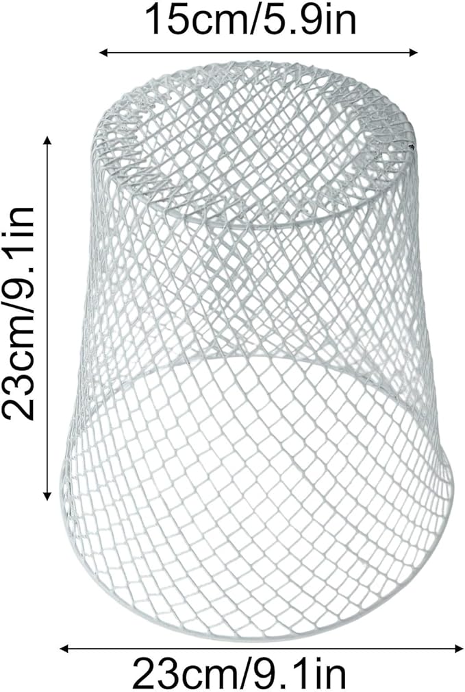 5 Metal Plant Covers with Anchoring Stakes Outdoor Shields for Vegetables, Flowers, and Potted Plants (White)