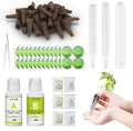 URUQ 188Pcs Hydroponic Pods Supplies: Grow Anything Kit with 45 Grow Sponges, 45 Grow Baskets, 45 Grow Domes, 45 Pod Labels, 8 A&B Plant Food - Compatible Hydroponics Growing System Most Brands