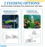 8 Pcs Aquarium Suction Cups with Clips Aquarium Suction Clips, Clear Plastic Cup Clip, Plant Leaf Seaweed Clip Underwater Feeder Fish Feeding Tool for Fish Tank