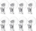 8 Pcs Aquarium Suction Cups with Clips Aquarium Suction Clips, Clear Plastic Cup Clip, Plant Leaf Seaweed Clip Underwater Feeder Fish Feeding Tool for Fish Tank