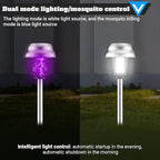 Qualirey 4 Pcs Solar Bug Zapper Outdoor Waterproof Solar Mosquito Zapper Outdoor Solar Powered Mosquito Killer Lamp Mosquito Repellent Lamp for Patio Yard Garden Insect (Purple Light, White Light)