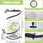 4 Pack Pop Up Plant Covers from Animals, 12"x 24"Round Foldable Insect Barrier Net Garden Plant Protectors with Stakes & Zipper, Bird Protection for Outdoor Vegetables Flowers Fruits Plants