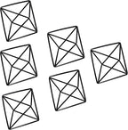 6-Pack Geometric Wire Air Plant Holders, Small Black Metal Tillandsia Stands for Desk Decor, Himmeli Planter Rack for Home & Office – Cute Display for Small/Medium Air Plants