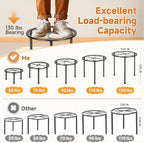Amaoot 5 Pack Metal Plant Stand, Iron Plant Stands for Indoor and Outdoor, Flower Pot Stands for Multiple Plant, Black Potted Plant Holder for Garden Home
