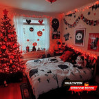 JMEXSUSS 200 LED Red String Lights Indoor Outdoor, 66ft Connectable LED Red Christmas Lights Plug in, 8 Modes Valentine Light for Tree Bedroom Garden Yard Porch Xmas Valentine's Day Decorations
