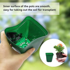 RooTrimmer Square Seedling Nursery Pots 3.15 Inches 100 Pcs for Small Succulents or Cacti Flower Plastic Pots Sturdy Reusable (Green, 3.14Inches,100Pcs)