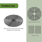 20.5 Inch Large Round Plant Pot Grid Cover, Cuttable Flower Pot Soil Covers Protectors from Animals, Dog Cat Digging Stopper with Deep Stakes for Indoor Outdoor Gardening (Black)