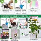 E SUPEREGROW Hydroponics Growing System kit with Trellis,Smart Hydroponic Gardening System with LED Grow Light, Indoor Hydroponic Garden Herb Grow Kit for Short Tomato,Pepper,Cucumber (6200LC)