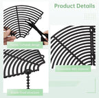 4 Pcs Plant Pot Grids with Stakes, 11.8 in and 20.8 in Cuttable Grid Flower Pot Covers, ABS Plant Flower Protectors and Pet Digging Stoppers, Suitable for Indoor Outdoor Plants
