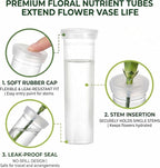 50 Pack 4.33 Inch Floral Water Tubes, 60ml Large Flower Tubes for Milkweed Cuttings, Plastic Floral Vials with Caps for Flower Arrangements, Butterfly Breeding & Florist Supplies