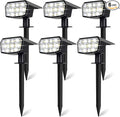 Sucolite 6-Pack Solar Spot Lights Outdoor Waterproof IP65, 3 Lighting Modes 2-in-1 Solar Landscape Spotlights for Yard, 59 LED Solar Powered Wall Lights for Garden Pathway Driveway Walkway, Cool White