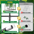 Cucumber Trellis for Raised Bed and Garden, 47" H x 47" W U-Shaped Metal Garden Trellis for Climbing Plants with Nylon Netting, Vegetable Support Frame