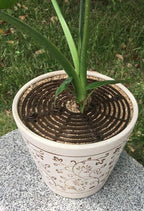 Plant Pot Grid Flower Pot Cover Cat Baby Safety to Protect Children Pets Plant Brown 11.8" Pack of 2