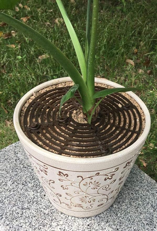 Plant Pot Grid Flower Pot Cover Cat Repellent Baby Safety to Protect Children Pets Plant Green 20.8" Pack of 2