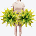 Ttranewsoo Artificial Agave Plants,Large UV Resistant Fake Agave Planters for Indoor and Outdoor Decorating Tropical Plant Succulents Greenery Indoor Decor (2Pack,22" Yellow)
