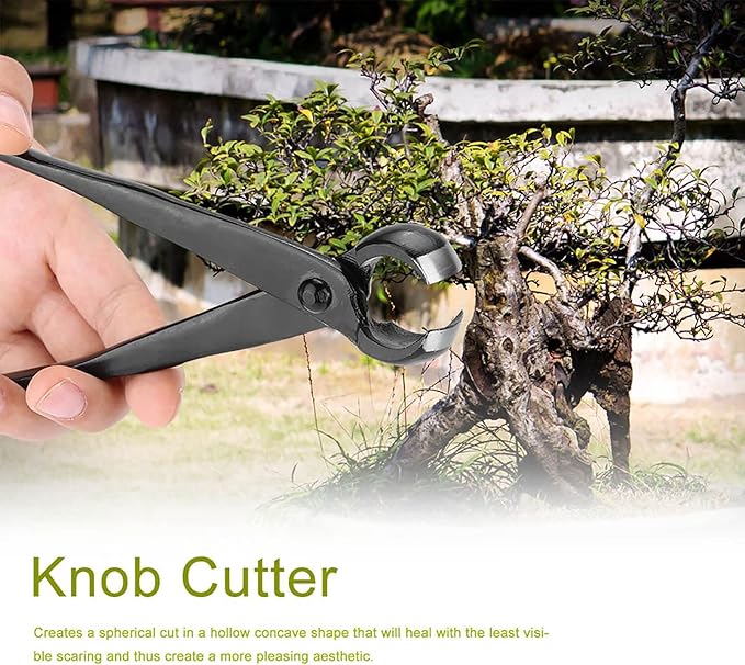 Professional Sharp Blade Rounded Concave Knob Branch Cutter Garden Bonsai Tools Garden Bonsai Tools Hand Forged Knob Bonsai Cutter 210mm