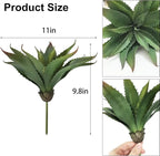 Artificial Aloe Vera Plant, 11Inch Realistic Large Fake Succulents for Indoor Outdoor Home Decor, Green