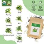 Gourmet Herb Seed Pod Kit for AeroGarden, idoo, Ahopegarden, MUFGA with Basil, Parsley, Thyme, Mint, Cilantro, Dill, Oregano - Hydroponics Supplies for Most Brand (7-pod)