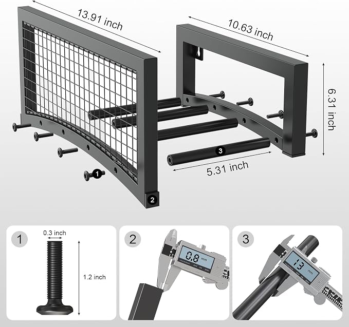 Garden Hose Holder Wall Mount, Heavy Duty Metal Water Hose Rack for Outside, Holds Up to 150FT, Storage Organizer, Easy Install, Black