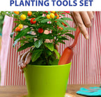 GANAZONO 12pcs Gardening Tool Set for Succulent Planting with Sprayer, Soil Shovels, Pruning Shears, and Flowerpot Accessories – Small Hand Tools for Indoor and Outdoor Garden Care
