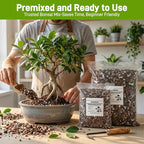 Avalution Bonsai Soil 9QT,Organic Bonsai Soil Mix Perlite,Lava Rock,Pine Bark,Clay Pebbles for Indoor Plants,Premium Fast Draining Pre Mixed Potting Soil for Bonsai Trees Repotting