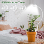 Wolezek 2 in 1 Grow Lights for Indoor Plants, 3 Colors Plant Lights for Indoor Growing with 360° Gooseneck, 48 LEDs Full Spectrum Plant Grow Lights Indoor, 6/12/16H Timer, 5 Brightness, White 1 Pack